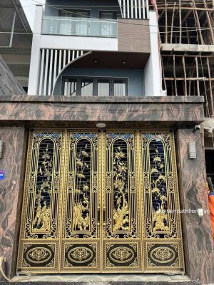 Cổng nhôm đúc 4 Cánh Tân Cổ Điển